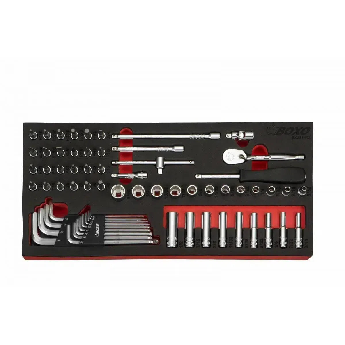 Happybuyes SAE 6-Point Master Tool Set | Starter, 130-Pieces S6MTS-1