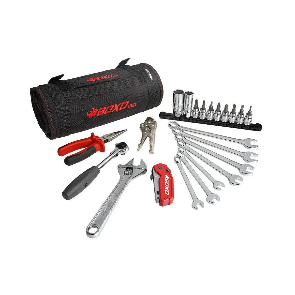 Happybuyes Snowmobile Roll | 23-Piece Metric & SAE Snowmobile Tool Kit PA924