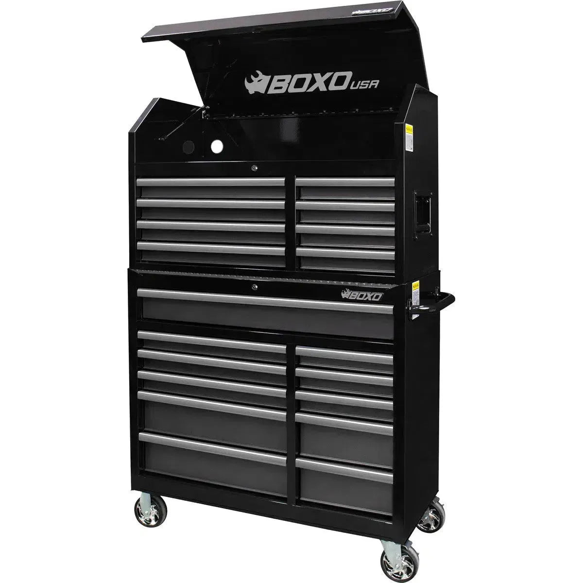 Happybuyes Tech Series | 41" 19-Drawer Rolling Tool Box | Black 41TB-BK