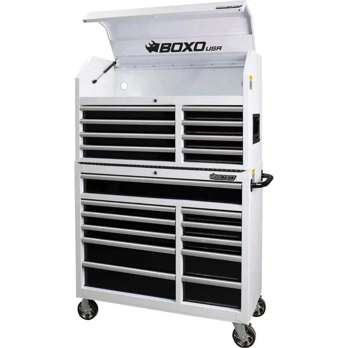 Happybuyes Tech Series | 41" 19-Drawer Rolling Tool Box | White 41TB-W