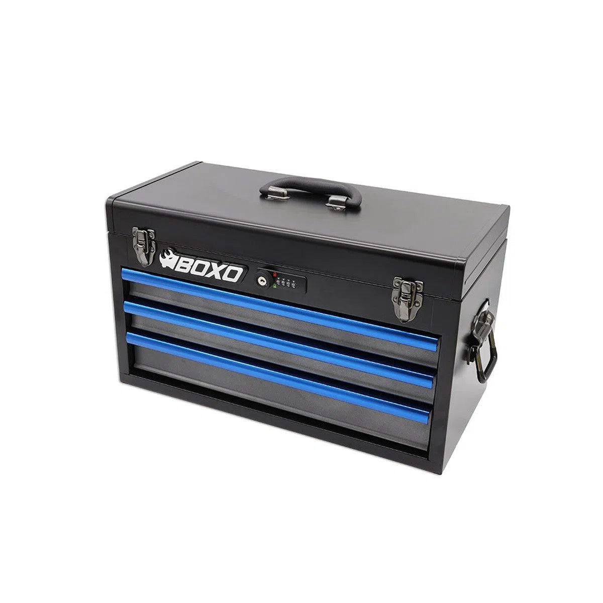 Happybuyes 133-Piece Metric 3-Drawer Hand Carry Tool Box ECC20301-001R2SBK1-B