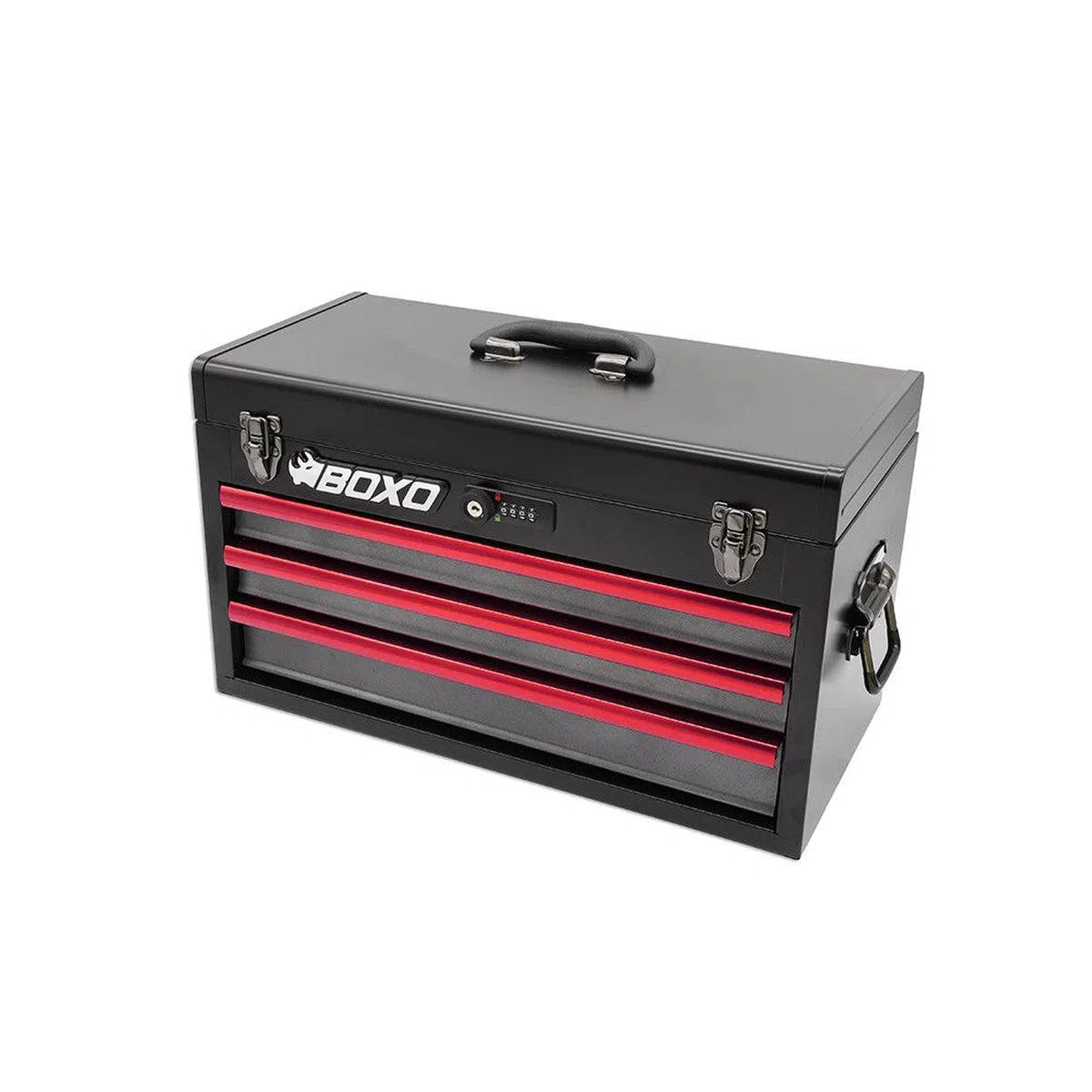 Happybuyes 133-Piece Metric 3-Drawer Hand Carry Tool Box ECC20301-001R2SBK1-R