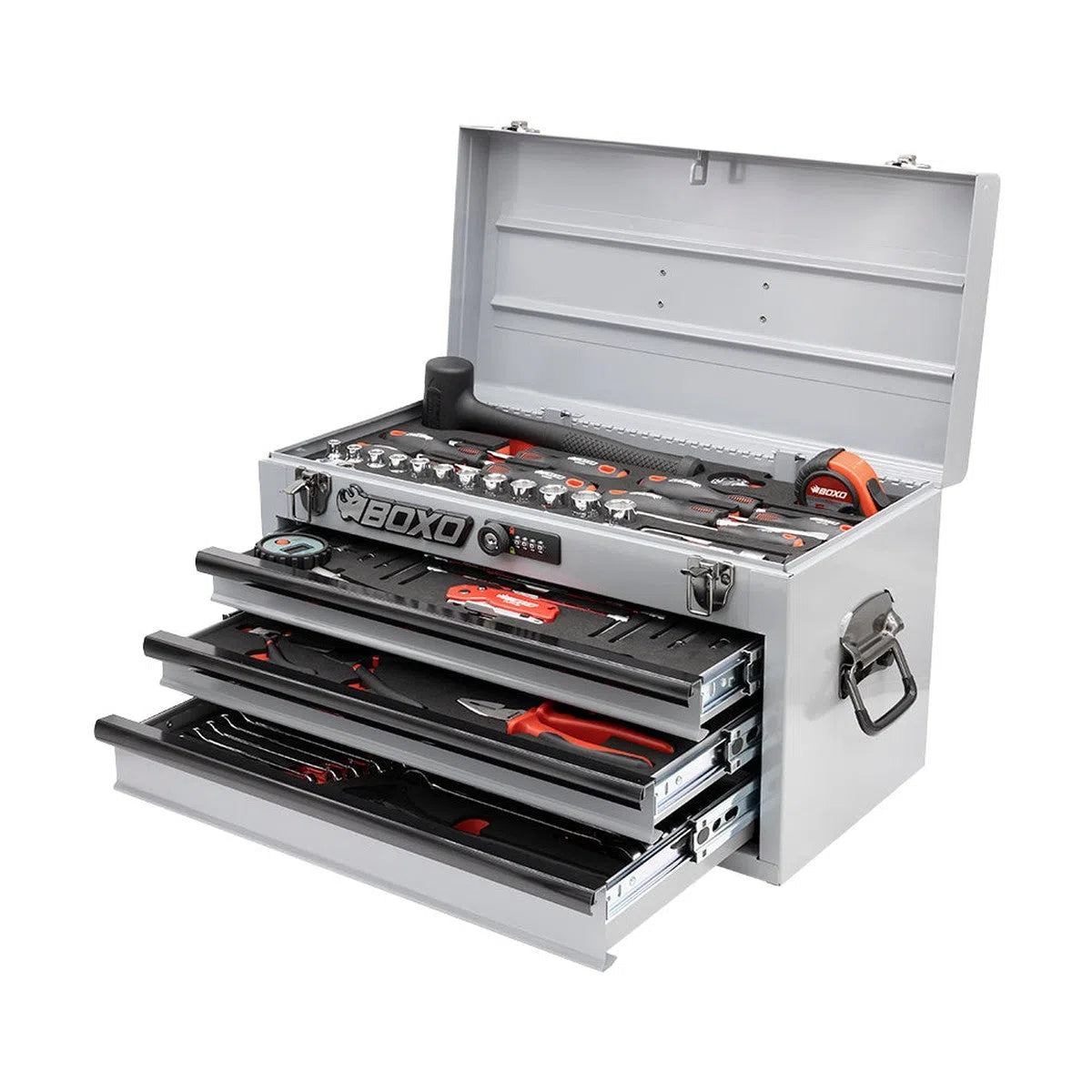Happybuyes KartBox | 69-Piece Metric Karting 3-Drawer Hand Carry Tool Box GOKARTBX1-NGY1