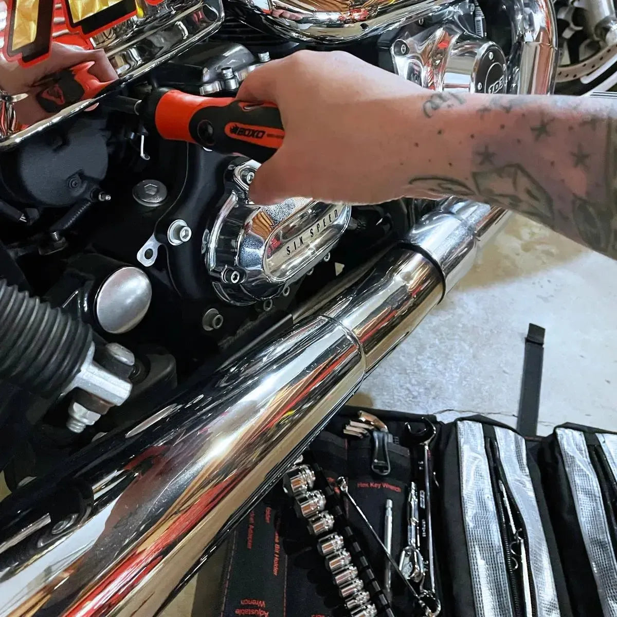 Happybuyes Motorcycle Roll | 48-Piece Motorcycle Tool Kit PA925