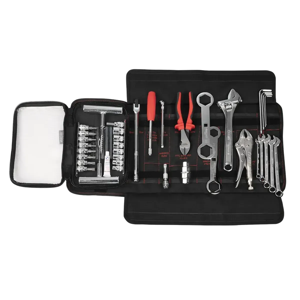 Happybuyes Adventure Motorcycle Roll | 40-Piece Metric Motorcycle Tool Kit PA923