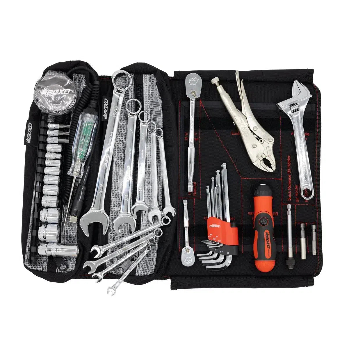 Happybuyes Motorcycle Roll | 48-Piece Motorcycle Tool Kit PA925