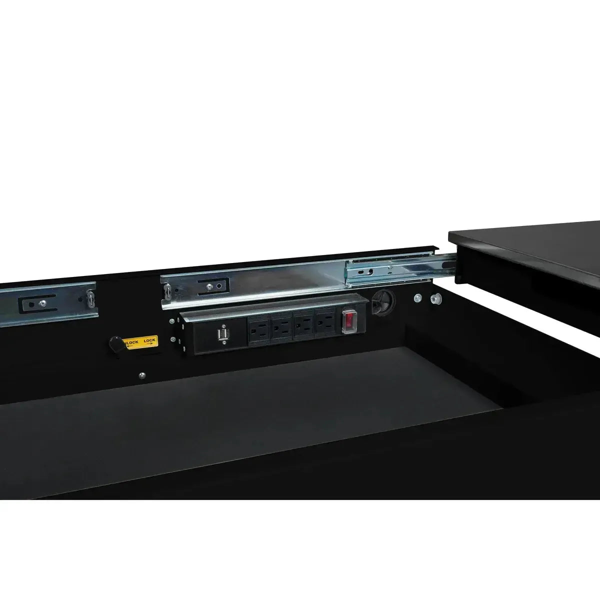 Happybuyes Pro Series | 35" 3-Drawer Slide-Top Service Cart Tool Box UAS340071L-BK-R