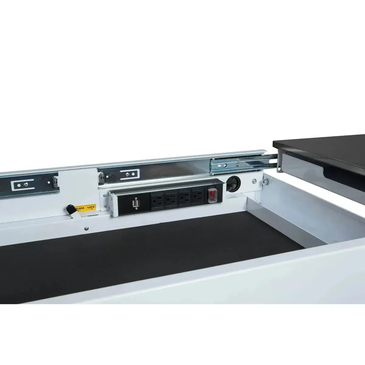 Happybuyes Pro Series | 35" 3-Drawer Slide-Top Service Cart Tool Box UAS340071L-BK-R