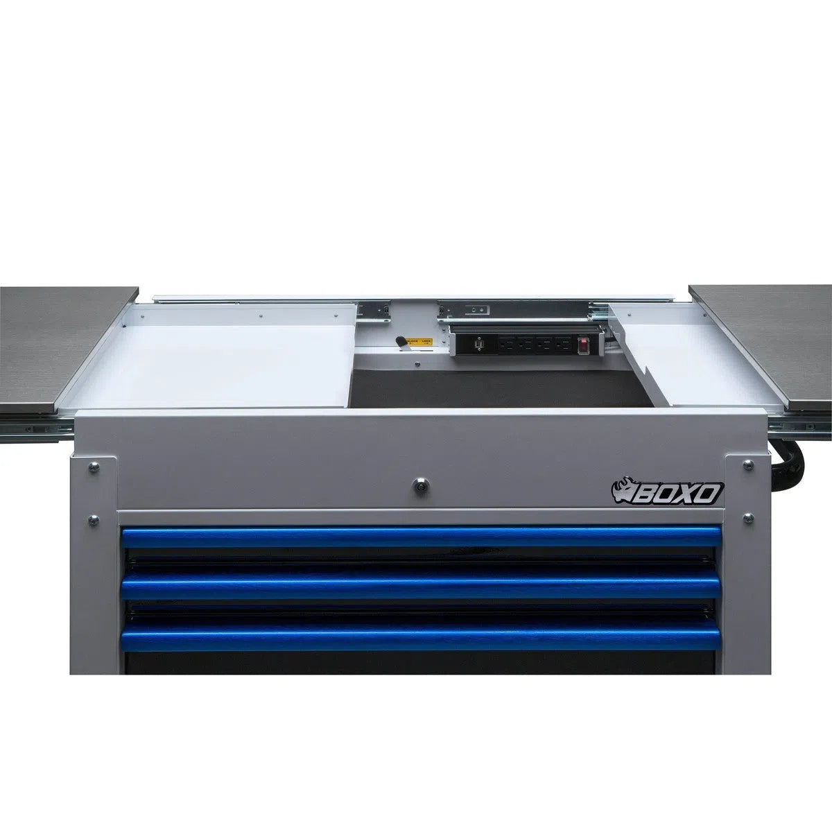 Happybuyes Pro Series | Loaded 35" 3-Drawer Slide-Top Service Cart Tool Box 35SBM-BK-R