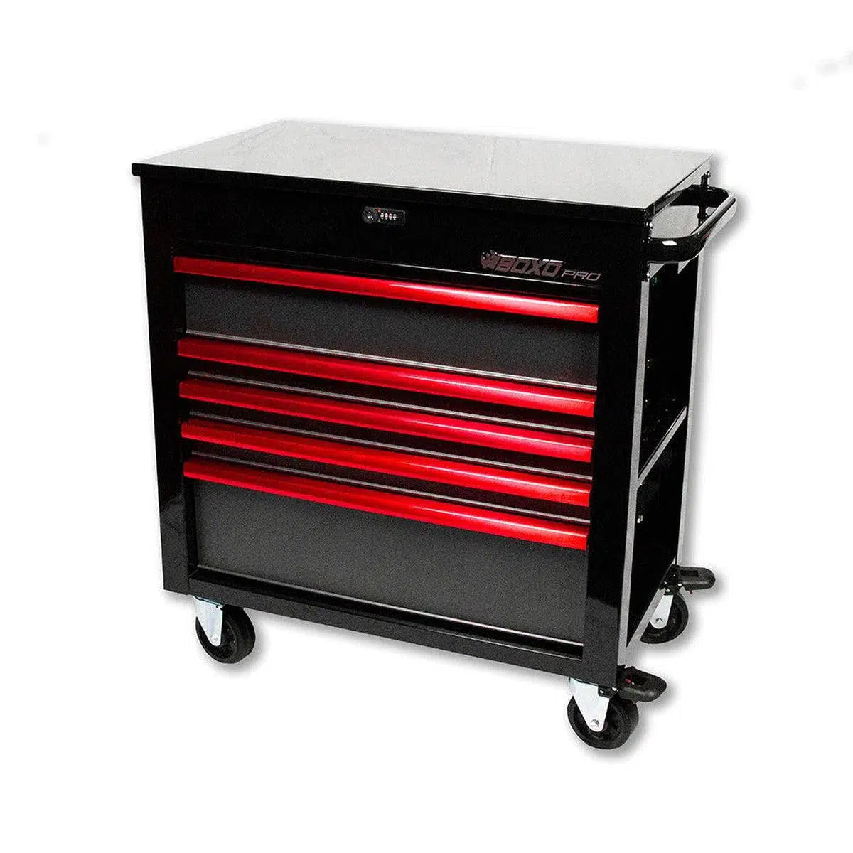 Happybuyes Pro Series | 35" 5-Drawer Flip-Top Service Cart Tool Box UAS341051L-BK-R
