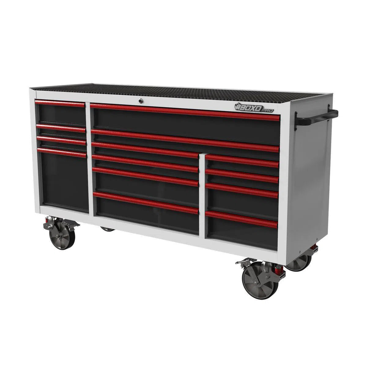 Happybuyes Pro Series | 72" 14-Drawer Rolling Tool Box UATD7214-BK-1-R